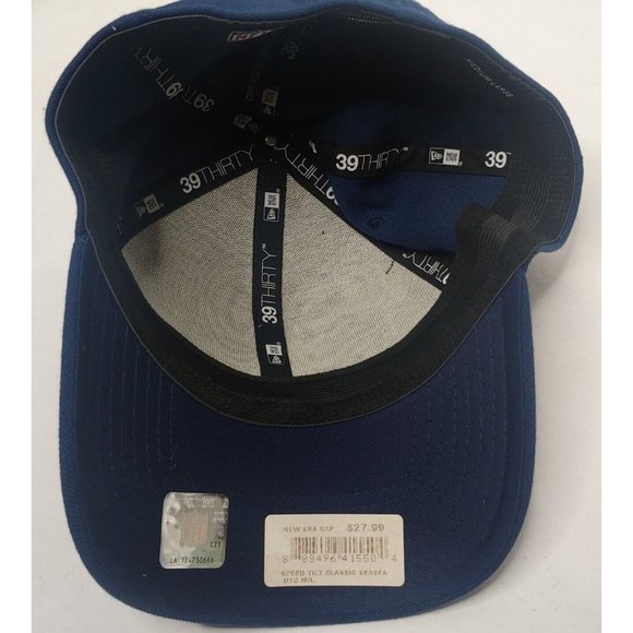 Seattle Seahawks New Era 30Thirty Cap M/L Stretch NFL Navy Blue Embroidered NEW - Picture 7 of 9